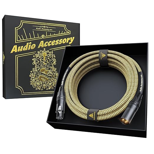 Gold Series Star Quad XLR Cables 15ft, Neutrik Connectors, 19AWG Microphone Cable, Kevlar-Reinforced Nylon Braided Handmade Mic Cable, 100% Coverage OFC Braid and Al-Foil Shielding