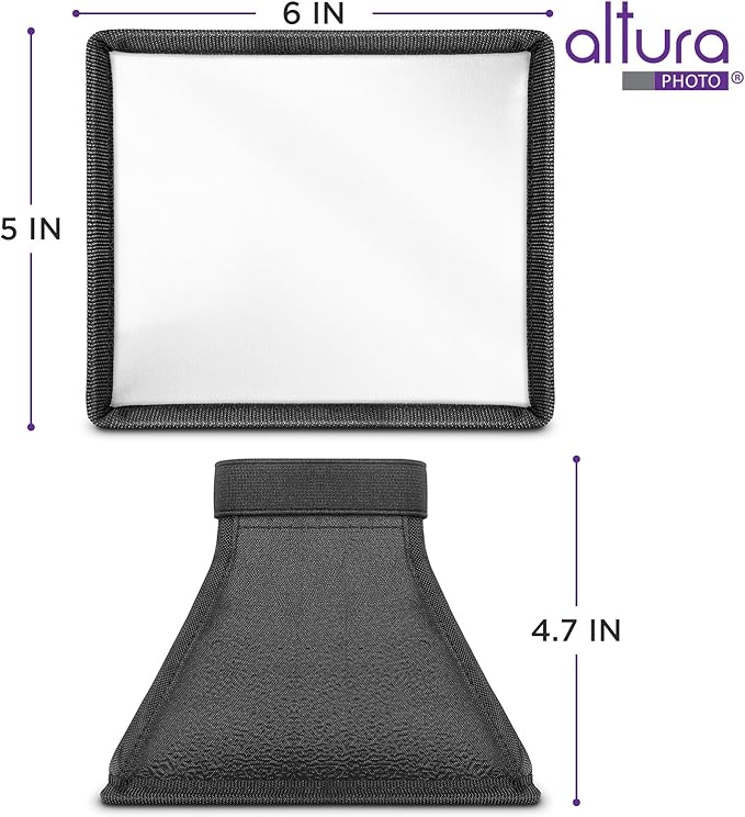 Altura Photo Flash Diffuser Light Softbox 6x5 (Universal, Collapsible with Storage Pouch) for Canon, Yongnuo and Nikon Speedlight