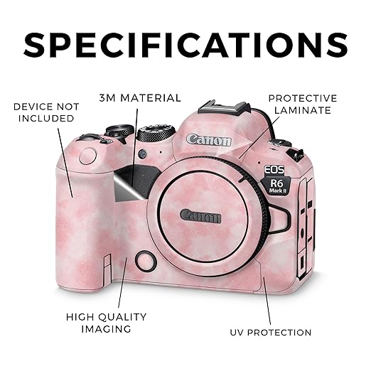 Glossy Glitter Camera Skin Compatible with Canon EOS R6 Mark II Camera (2022) - Cotton Cloud - Premium 3M Vinyl Protective Wrap Decal Cover - Easy to Apply | Crafted in The USA by MightySkins