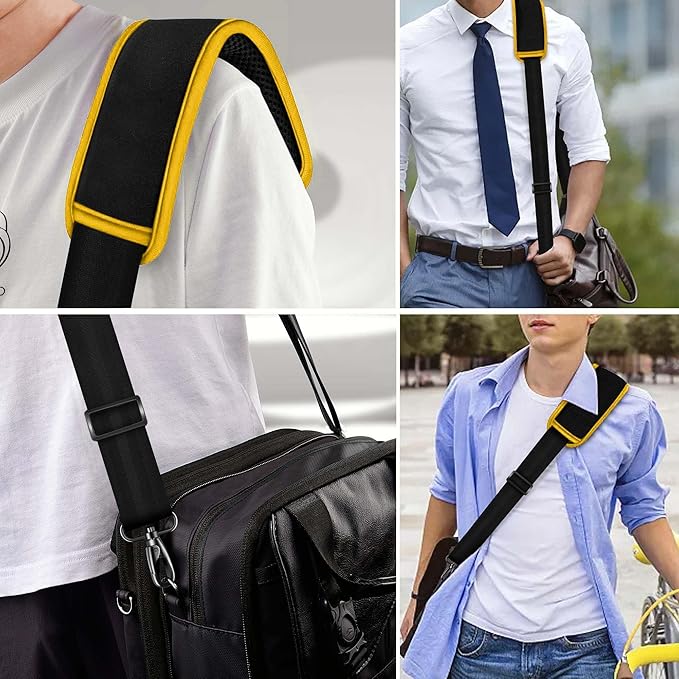 60 Inch Shoulder Strap, Ultra-Thick and Padded with Metal Swivel Hooks for Laptop Messenger and Crossbody Canvas Bags