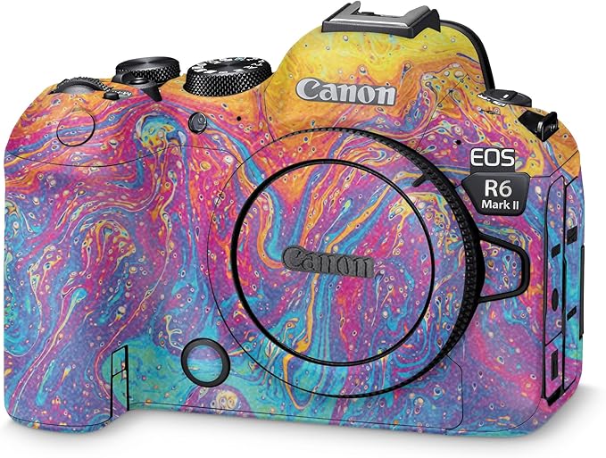 Glossy Glitter Camera Skin Compatible with Canon EOS R6 Mark II Camera (2022) - Paint Currents - Premium 3M Vinyl Protective Wrap Decal Cover - Easy to Apply | Crafted in The USA by MightySkins