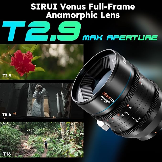 SIRUI 35mm T2.9 1.6X Full-Frame Anamorphic Lens Cinema Lens (RF Mount)