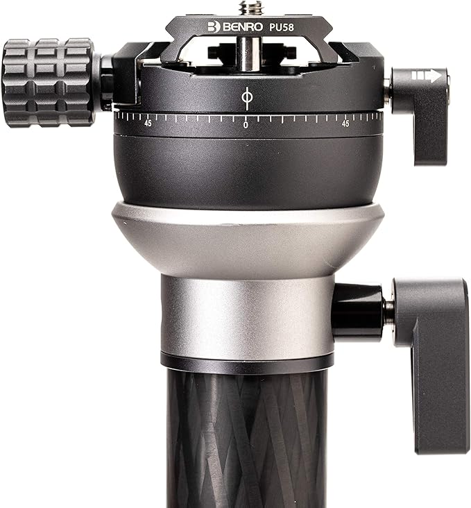 Benro SupaDupa Carbon Fiber Monopod – Lightweight 6-Section Professional Camera & Video Monopod with Leveling Pan Base, Twist Locks, and Reversible Mount for DSLR, Mirrorless & Camcorders (MSDPL46C)