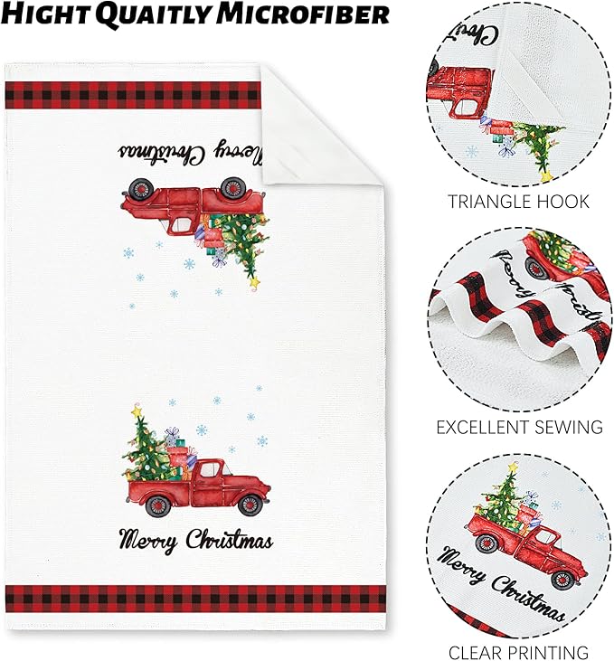 Nialnant Christmas Kitchen Towels, Absorbent Dish Towels for Kitchen, Christmas Novelty Housewarming Gifts for New House,Friend,Mom