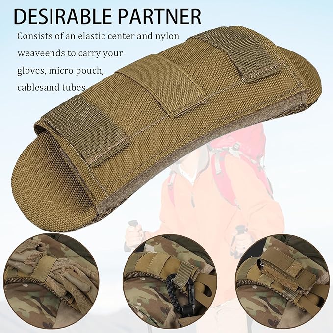 2 Pack Soft Breathable Shoulder Strap Pad guitar strap pad Tactical Vest Shoulder Pad,Mesh Pads with Tactical Gear