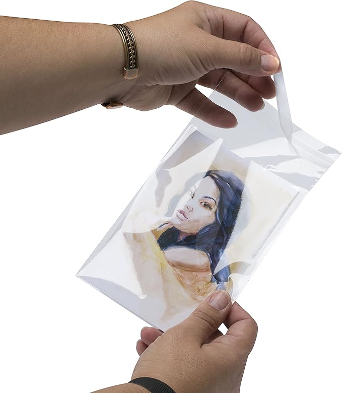Creative Mark Krystal Seal ATC Art and Photo Bags - 5 x 7"- Pack of 250 - Archival Polyethylene Sealing Bags for Paintings, Artwork and Photo Storage