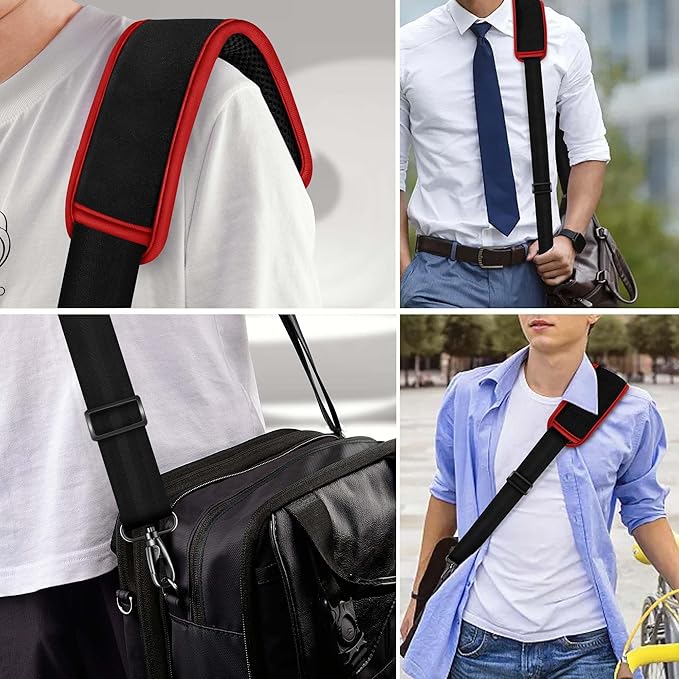 60 Inch Shoulder Strap, Ultra-Thick and Padded with Metal Swivel Hooks for Laptop Messenger and Crossbody Canvas Bags