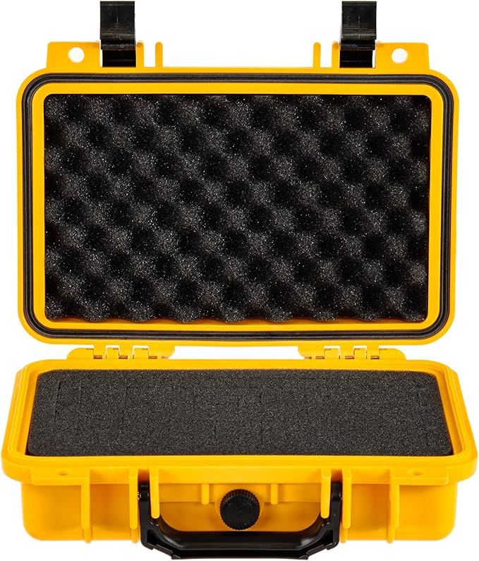 Eylar Protective Gear and Camera Hard Case Waterproof Dry Box with Foam 11.6 Inch 8.3 Inch 3.8 Inch (Yellow)