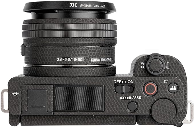 JJC Screw-in Mount Metal Lens Hood Shade Protector for Sony E PZ 16-50mm f/3.5-5.6 OSS & OSS II SELP1650 Lens On Sony ZV-1F ZV1F ZV-E10 A6600 A6500 A6400 A6300 A6100 A6000 A5100 A5000
