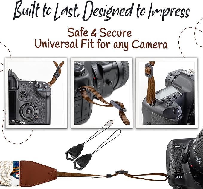 Art Tribute Camera Strap for All DSLR and Mirrorless Cameras. Photographers Strap Neck, Shoulder & Crossbody Camera Strap