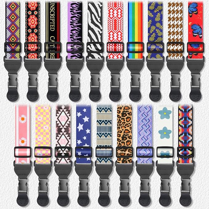 Pink Daisy Shoulder Strap, Adjustable Camera Strap with 2 Sets of Quick-Release Buckles, Comfortable Neck Strap for iPad, Tablet, Camera, Laptop, Binocular, Luggage Bag