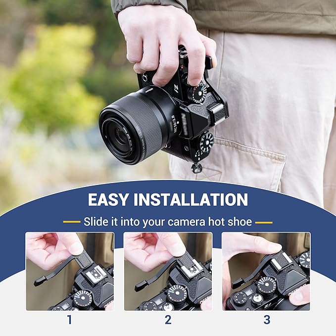 JJC Metal Thumb Up Grip Thumb Rest for Nikon Zf Z f Camera, Hot Shoe Mount Stand Thumb Support for Stable and Safe Hand Hold, with Anti-Scratch Silicone Pad, Not Affect The Use of Camera Buttons