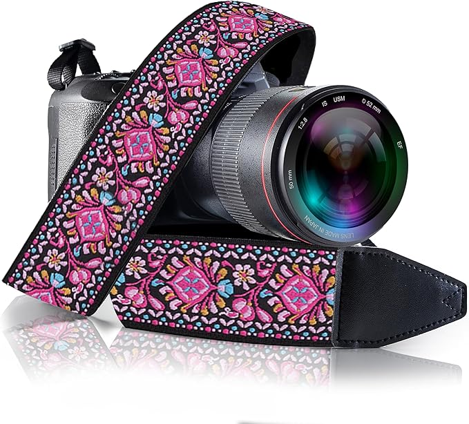 Art Tribute Camera Strap for All DSLR and Mirrorless Cameras. Add Your Name Or Initials Make It a Personalized Gift