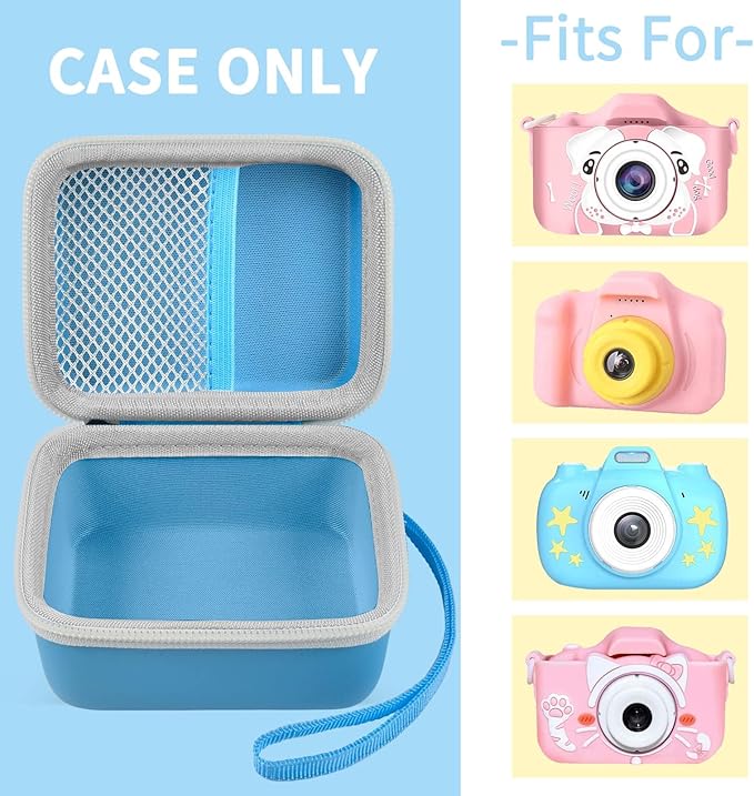ANKHOH Camera Case for Seckton/for Desuccus/for PROGRACE/for Rindol/for GKTZ/for Dylanto/for GPOSY/for OZMI Digital Camera, Camcorder Storage Box Cable Accessory-Bag Only, Ligh Blue