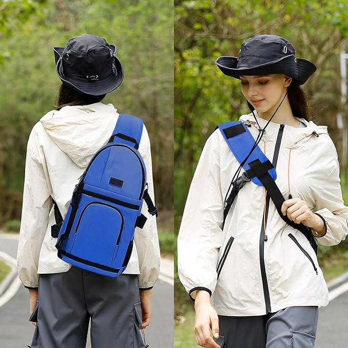 MOSISO Camera Sling Bag, DSLR/SLR/Mirrorless Camera Case Shockproof Photography Camera Backpack with Tripod Holder & Removable Modular Inserts Compatible with Canon/Nikon/Sony/Fuji, Royal Blue