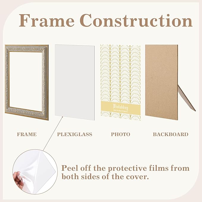 VIOLABBEY 12x18 Picture Frame White, Vintage Photo Frames Ornate without Mat for Wall Hanging