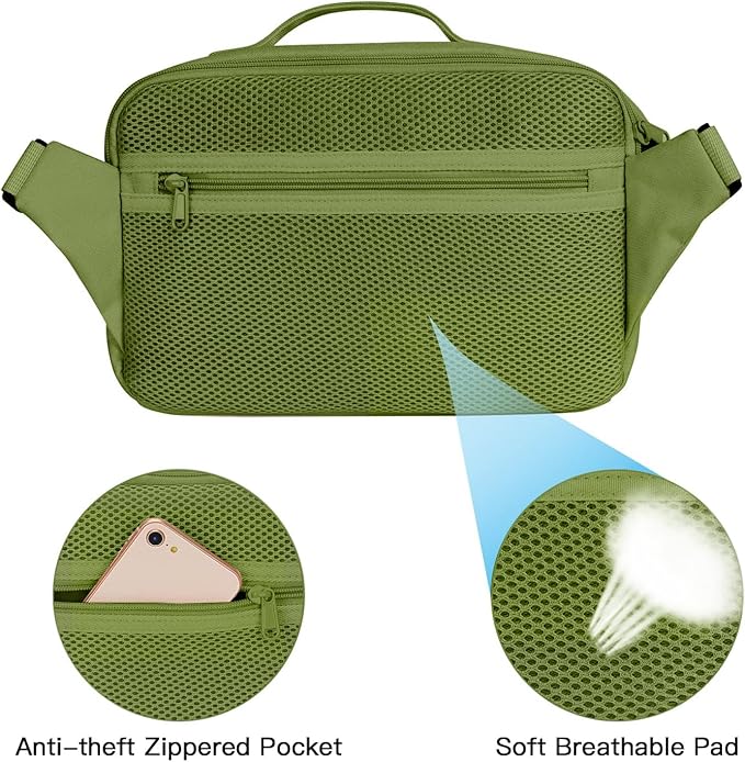 MOSISO Camera Shoulder Bag Case Crossbody Sling Purse, DSLR/SLR/Mirrorless Compact Padded Photography Handbag with Rain Cover Compatible with Canon/Nikon/Sony Cameras and Lenses, Army Green