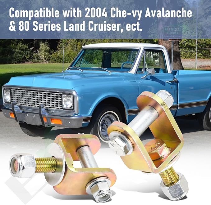 2 Pcs Heavy Duty Steel 690001 Shock Adapter Mount to Eyelet Conversion Mounts for 2004 Che-vy Avalanche & 80 Series Land Cruiser