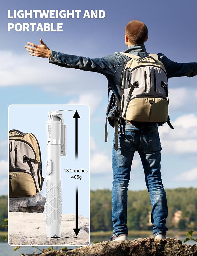 71" Selfie Stick, Smartphone Tripod Stand All-in-1 with Remote, Travel Tripod for iPhone, Extendable Cell Phone Tripods for Selfie/Video Recording/Photo/Live Stream/Vlog