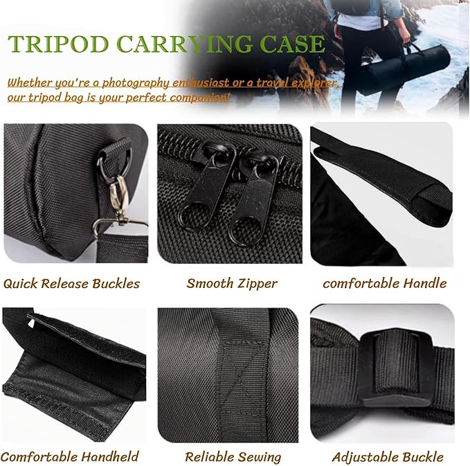 BLIRITEL 35.4 inch Tripod Carrying Case, Heavy Duty Padded Tripod Bag with Shoulder Strap for Light Stand,Monopods,Umbrellas,Softbox,Boom Stands and Photography Accessories (35.4 x 5.12 Inch)