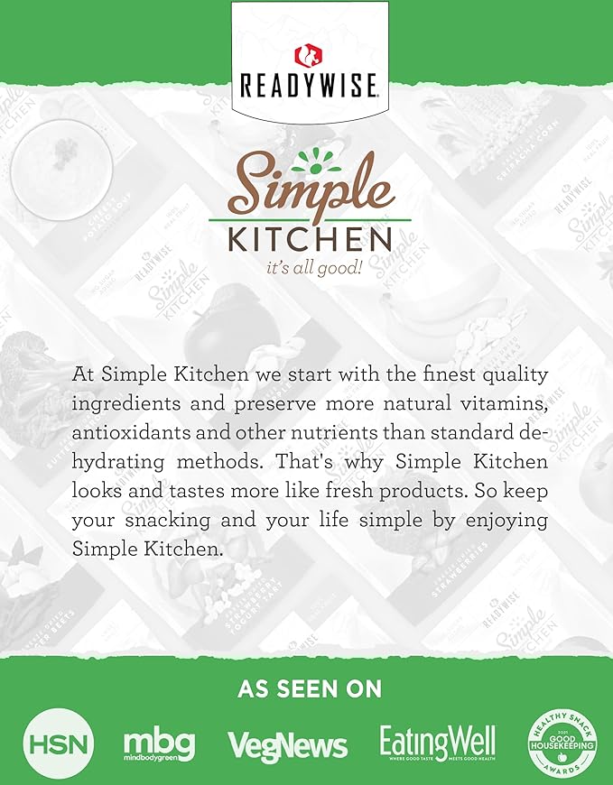Simple Kitchen Freeze Dried Peas - 17 Servings for Family Meal Prep, Gluten Free & Dehydrated Just Add Water Canned Food, Emergency Survival Food for Camping Meals, Backpacking & Hiking, #10 Can