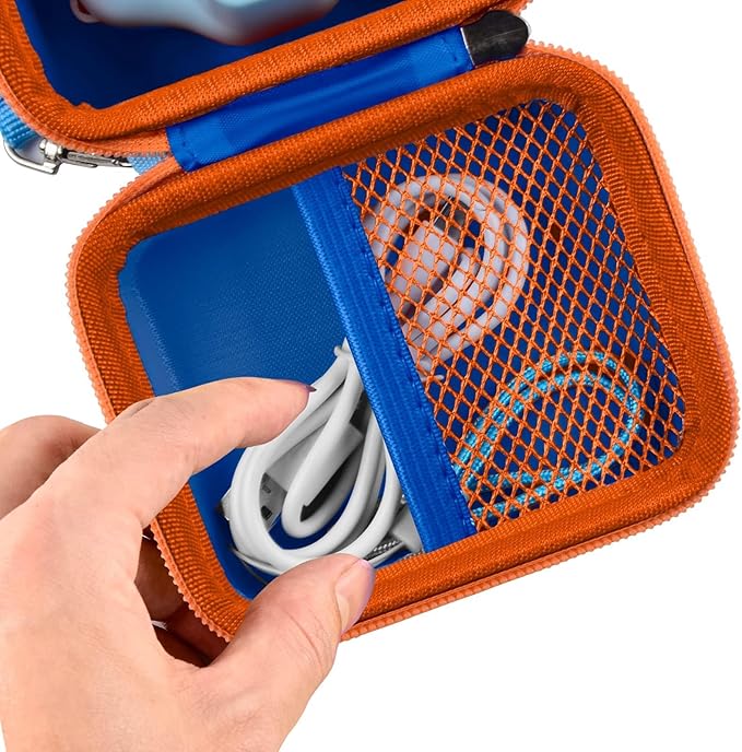 ANKHOH Kids Camera Case for Seckton for Desuccus for PROGRACE for GKTZ for Dylanto for Rindol for One'sMore for HANGRUI Digital Camera Storage Box Holder for Cable Accessory-Bag Only(Deep Blue)