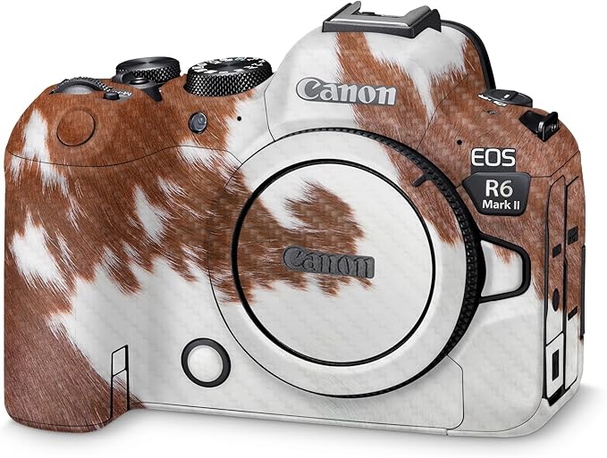Carbon Fiber Camera Skin Compatible with Canon EOS R6 Mark II Camera (2022) - Cow Hide - Premium 3M Vinyl Protective Wrap Decal Cover - Easy to Apply | Crafted in The USA by MightySkins