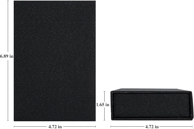 Yopih 4x6 Linen Photo Storage Box - Ideal for Preserving and Organizing Your Precious Photos, Certificates, Scrapbooking Supplies, Keepsakes, and Jewelry Black