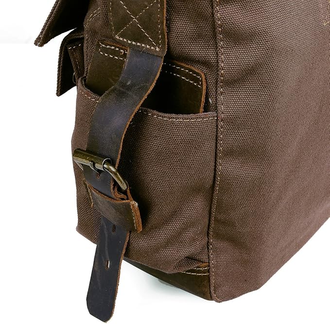Men's Lightweight Vintage Waterproof Canvas DSLR SLR Shockproof Camera Shoulder Messenger Bag Sling Bag