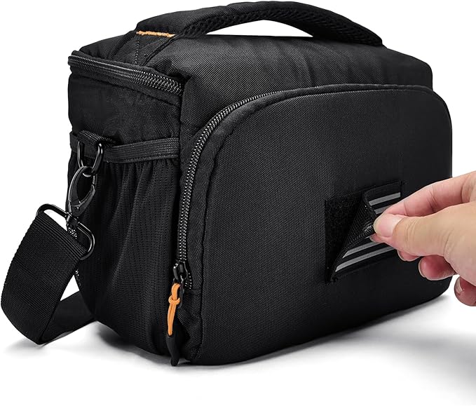 AMOZZ Camera Bags, Small Camera Cases Removable & Adjustable Linin - Hidden Rain Covers Photography Shoulder Bag, Compatible for Nikon, Canon, Sony, 366 Camera - Telescope Cases, Lenses Bag (Black)