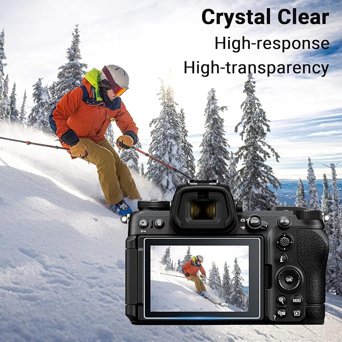 JJC (2 Pack Screen Protector Compatible for Nikon Z6 III Z6III Camera, 2 Pcs LCD Screen and 4 Pcs Small Screen Tempered Glass Film, Ultra-Thin Clear 9H Anti-Fingerprint Anti-Scrach