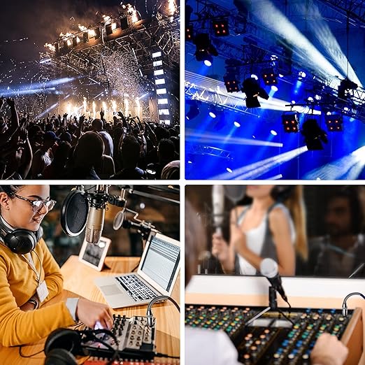 XLR Cable 150ft, Multi-Color Heavy Duty Nylon Braided XLR Male to Female, Microphone Cable 3 Pin Balanced XLR Cable Compatible with Speakers, Microphones, Stage Lighting and More - Blue