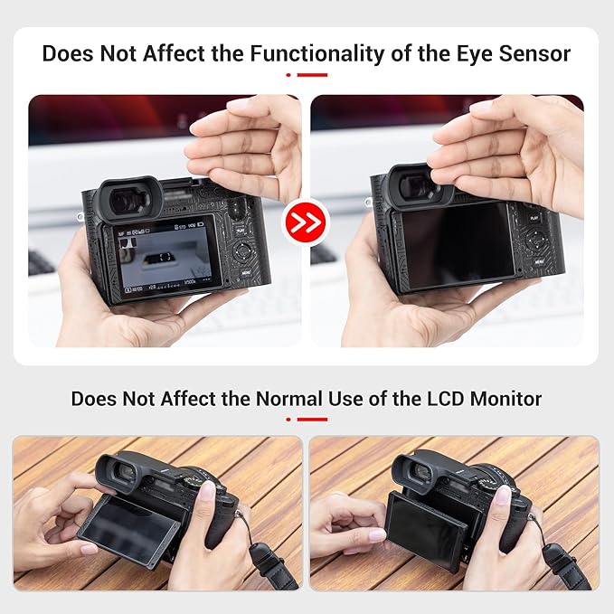 JJC Camera Viewfinder Eyecup for Leica Q3 43 & Q3, Soft Silicone Eyepiece with Extended Design, Easy Hot Shoe Installation