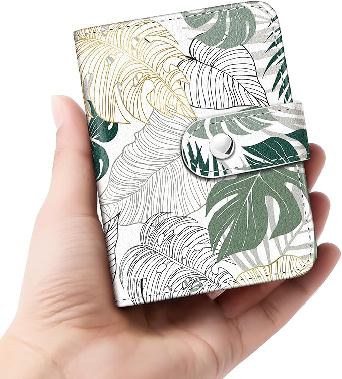 Lebrocoli Tropical Plants Small Photos Album for 2x3 Inch Films, 56 Pockets Mini Cute Albums Book for Polaroid Fujifilm Instax Mini Instant Camera Printer, Kpop Photocard Pictures Binders Holders