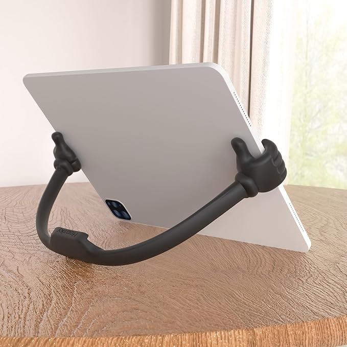 Honsky Adjustable Tablet Stand, Portable Phone Holder for Desk Bed - Multi-Angle Drawing Stand Compatible with All Tablets (Black)