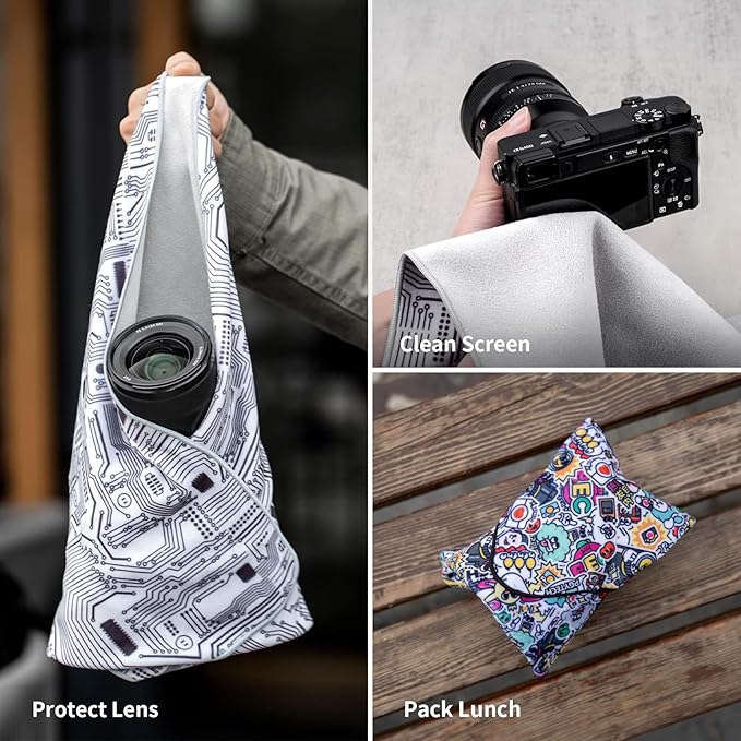 PGYTECH Protective Wrap, Anti-scratch Lens Wrap, Self-Adhesive Cloth Protective Wrapper for DSLR, Lens, Phone, Accessories