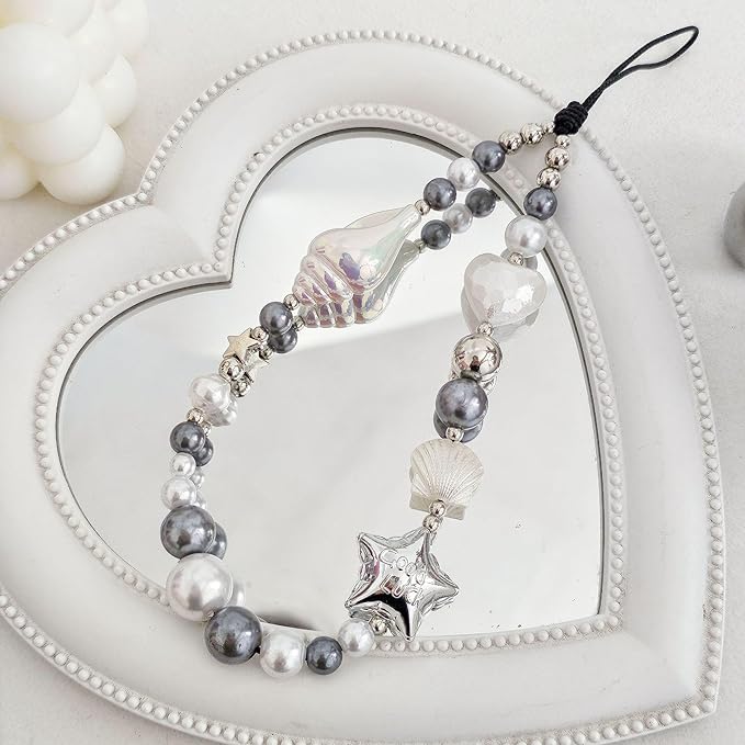 Beaded Camera Wrist Strap Cute Digital Camera Charm Lanyard Phone Charms Strap Beaded Camera Chain for Phone Bag Keychain