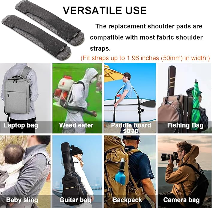 Shoulder Strap Pad Replacement,Universal Removable Anti-Slip Relieve Pressure Comfort Backpack Strap Pads Cushion