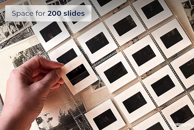 Photomyne Protective Photo Page | Holds 20 35mm Slides - 10 Pages Pack (200 Slides) - Clear Preservers