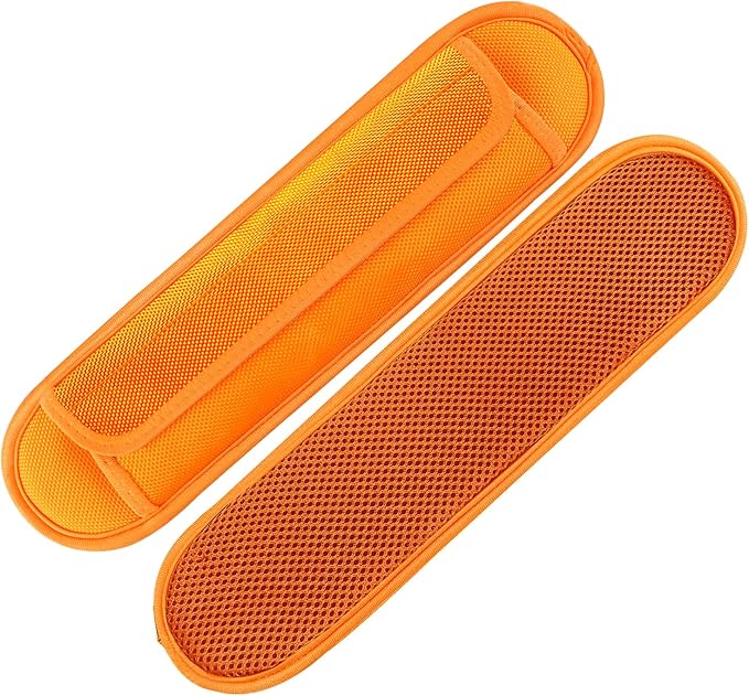 2 Pack Extra Thick Shoulder Strap Pad, Universal Replacement Shoulder Pad, for Shoulder Bags, Detachable Shoulder Strap Pad Pads Help Relieve Shoulder Pain(Sandwich Mesh-Orange)