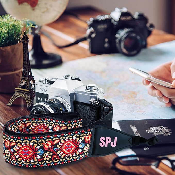 Art Tribute Camera Strap for All DSLR and Mirrorless Cameras. Add Your Name Or Initials Make It a Personalized Gift