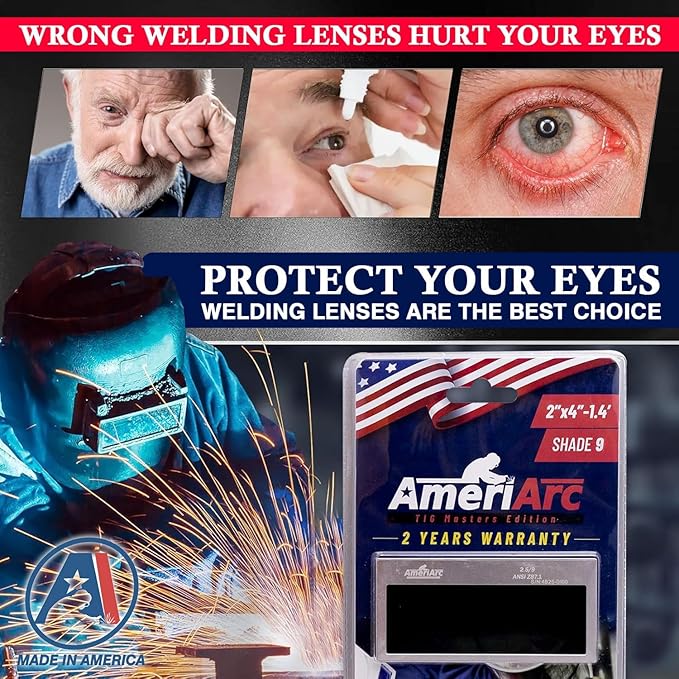 (TIG Masters Edition) Premium 2x4 Auto-Darkening Welding Lens - High-Definition Clarity (Shade 9, Masters Edition)