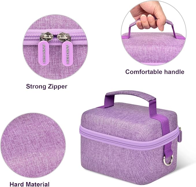 ANKHOH Vlogging Camera Case for Duluvulu/for Zostuic/for YIGLLO/for Gavonde/for Canon/for Kodak Pixpro Digital 4K 5K Camera Carrying Travel Bag for SD Cards, Accessories(Box Only)(Purple)