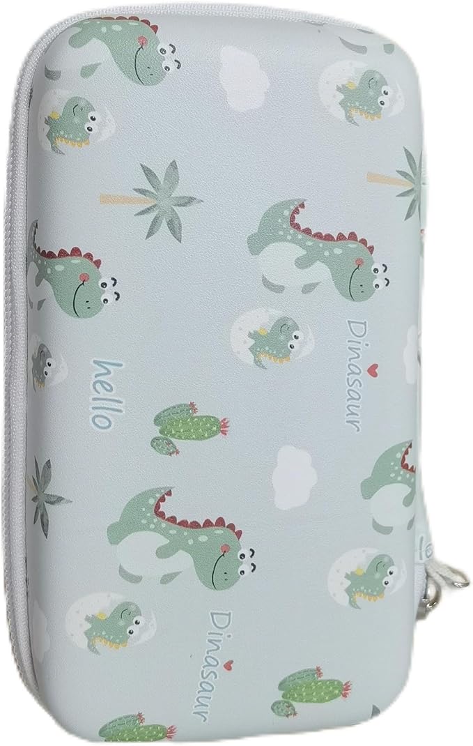 Case Compatible with ESOXOFFORE for Dylanto for Anchioo for WEEFUN for GKTZ for Amzelas for Mafiti Instant Print Camera for Kids, Film Camera Storage Holder Organizer Bag (Box Only)- Green Dinosaur