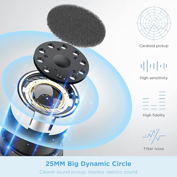 Bietrun Wireless Microphone, UHF Dual Handheld Cordless Dynamic Metal Mic Set with Rechargeable Receiver, 1/4'' Plug Output, for Karaoke, Church, Wedding, Party Singing(98 ft Range)(Auto Connect)