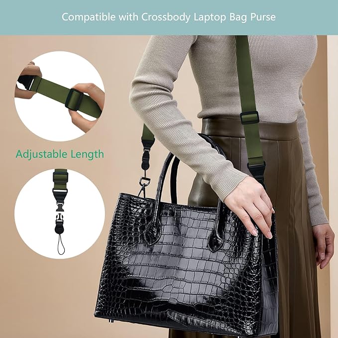 Adjustable Shoulder Strap:Comfortable iPad Strap Nylon Neck Lanyard for iPad/Samsung Tablet Case,Camera Binocular Crossbody Laptop Luggage Bag(Army Green)