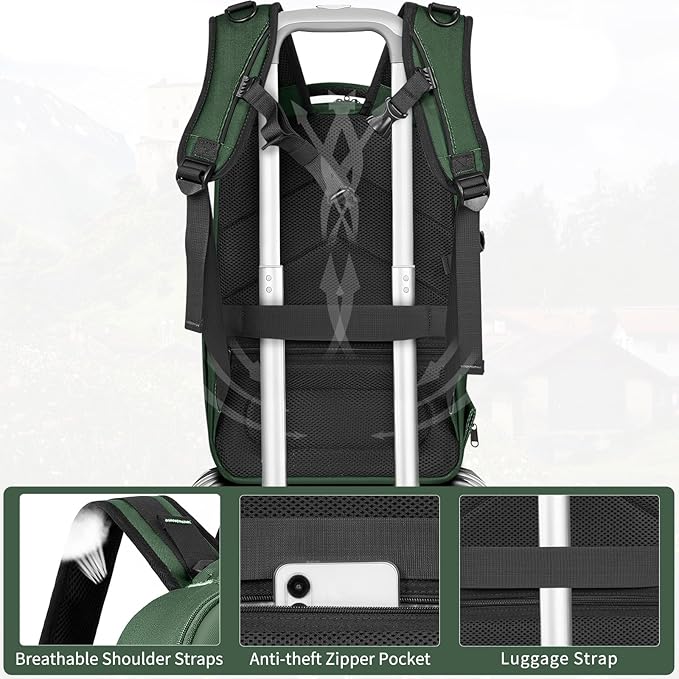 Camera Backpack, Hardshell DSLR Photography Camera Bag with Rain Cover, Waterproof Hard Shell Camera Case with Tripod Holder & 15.6" Laptop Compartment Compatible with Canon/Nikon/Sony/DJI Mavic Drone