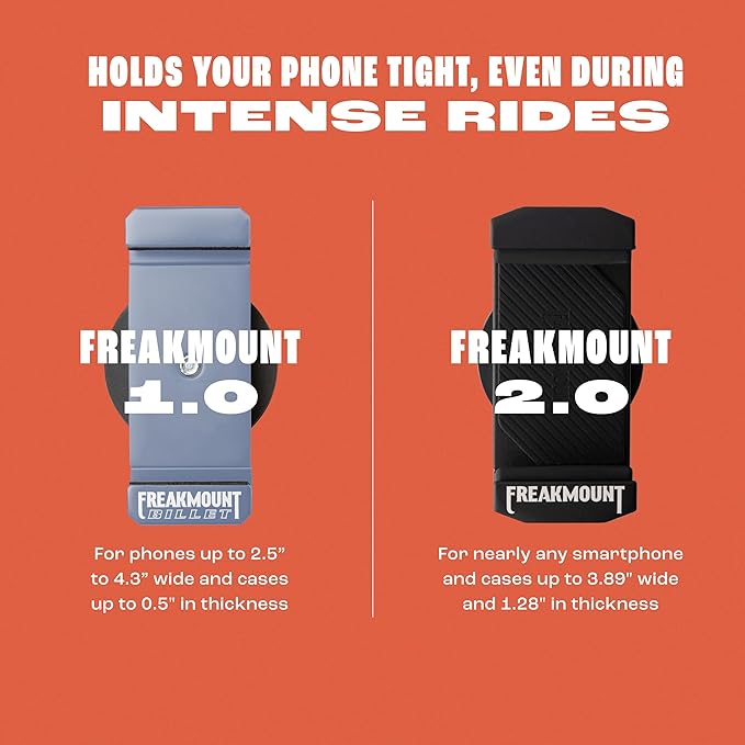 FREAKMOUNT Magnetic Motorcycle Phone Mount - Compatible with Harley Davidson - Premium Billet Aluminum Holder for Gas Tank, High-Speed Magnet Accessories - Fits Most Phones, Steel Blue