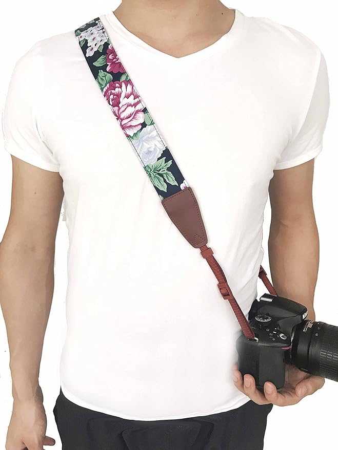 Alled Camera Strap Neck, Adjustable Vintage Floral Camera Straps Shoulder Belt for Women/Men,Camera Strap for Nikon/Canon/Sony/Olympus/Samsung/Pentax ETC DSLR/SLR
