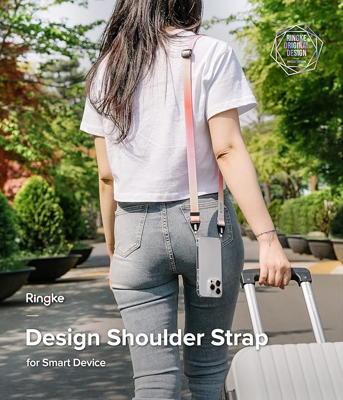Ringke Shoulder Strap for Camera and Phone Strap, Designed for iPhone 17 Case, Adjustable Sturdy Universal Crossbody Lanyard - Aloha Sunset